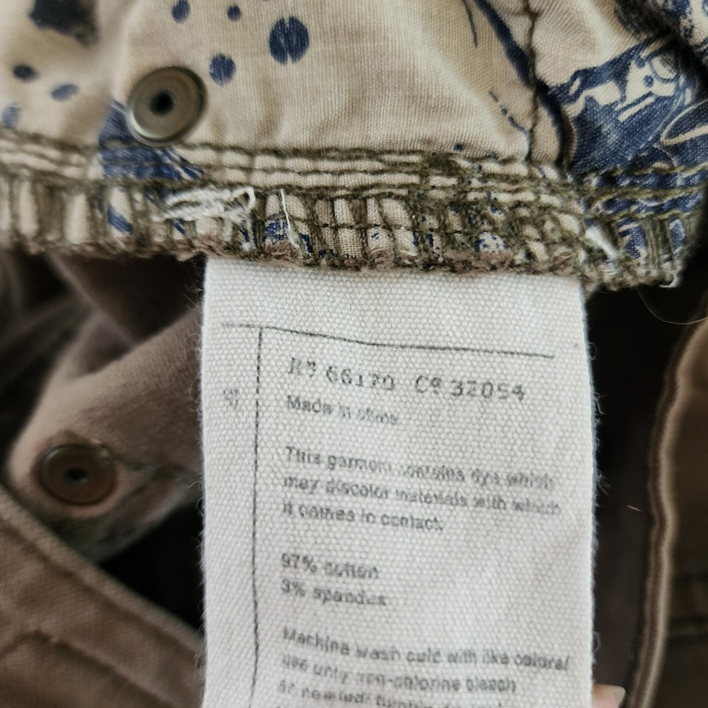 Pilcro and the Letterpress Zip‎ Pocket Moto Pants 29 Olive Green Stretch Utility - Picture 6 of 7